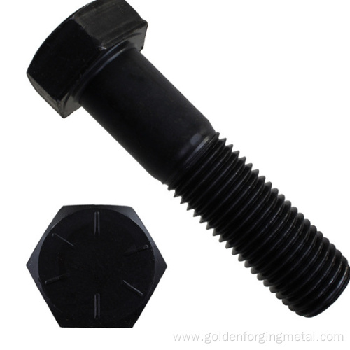 black carbon steel full thread hex bolt